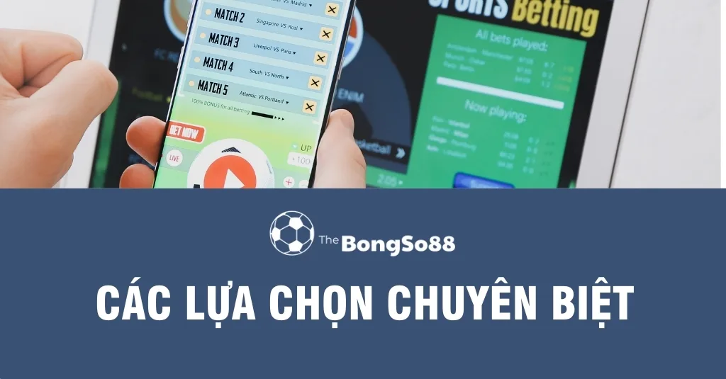 Giao diện ứng dụng cá cược thể thao với nhiều lựa chọn trận đấu chuyên biệt trên điện thoại và máy tính bảng.