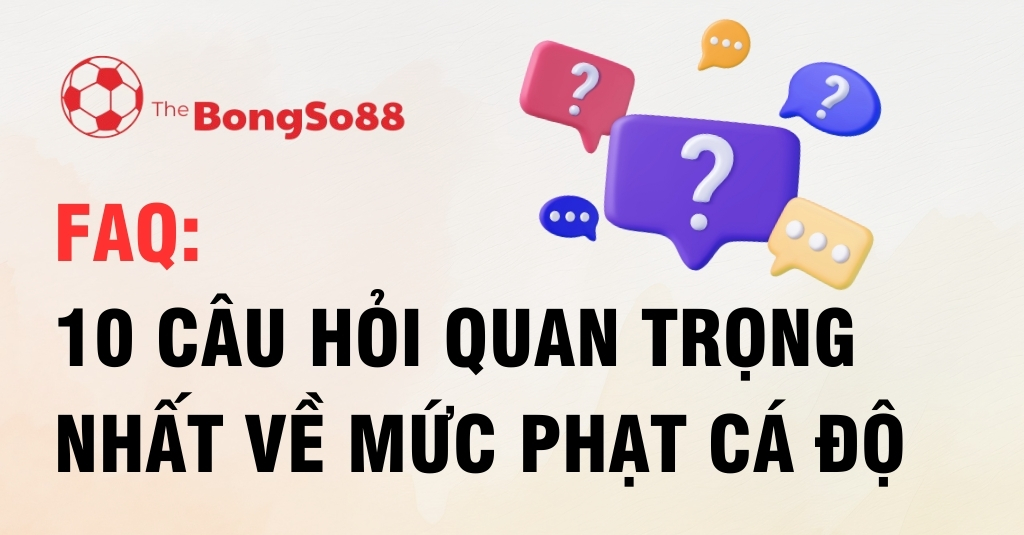 FAQ_ 10 Câu Hỏi Quan Trọng Nhất Về Mức Phạt Cá Độ