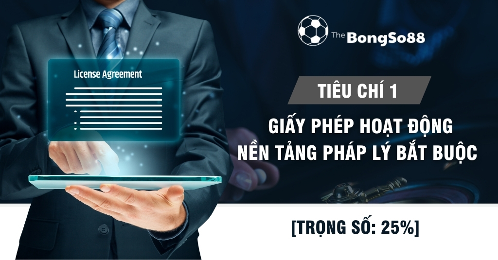 Ví dụ về giấy phép hoạt động của một nhà cái uy tín