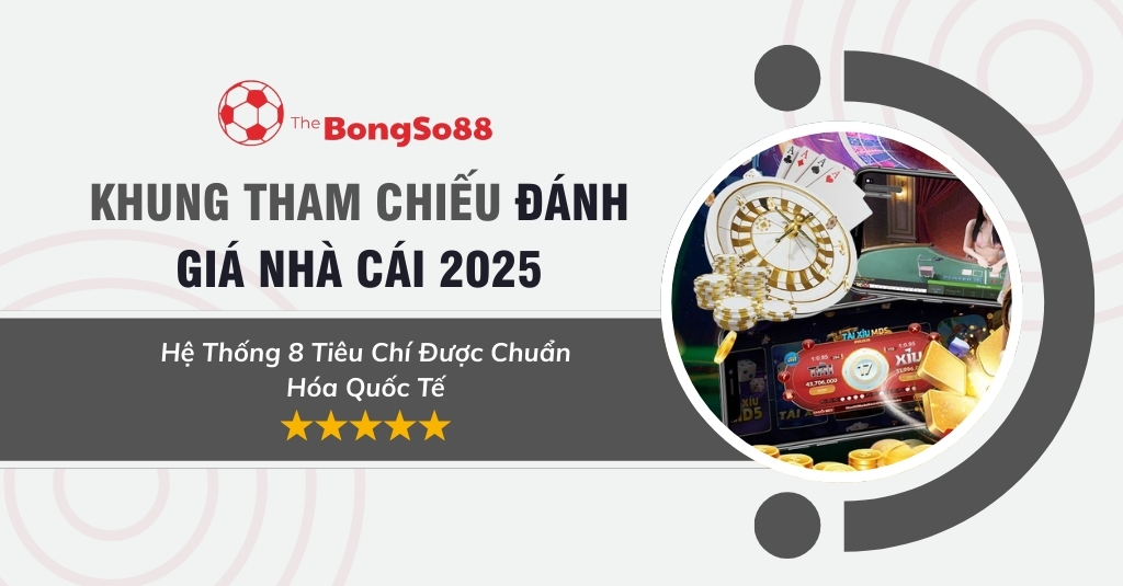 Sơ đồ 8 tiêu chí trong Khung Tham Chiếu Đánh Giá Nhà Cái 2025