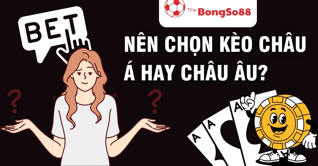 Người phụ nữ phân vân trước câu hỏi "Nên chọn kèo Châu Á hay Châu Âu?" trong cá cược bóng đá trực tuyến của The BongSo88.