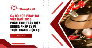 Phân tích cá độ hợp pháp tại Việt Nam 2025 về khung pháp lý và thực trạng, minh họa bằng hình ảnh bánh xe roulette và chip casino.