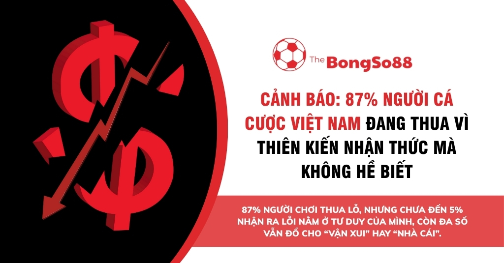 Cảnh báo: 87% người cá cược việt nam đang thua vì thiên kiến nhận thức mà không hề biết 
