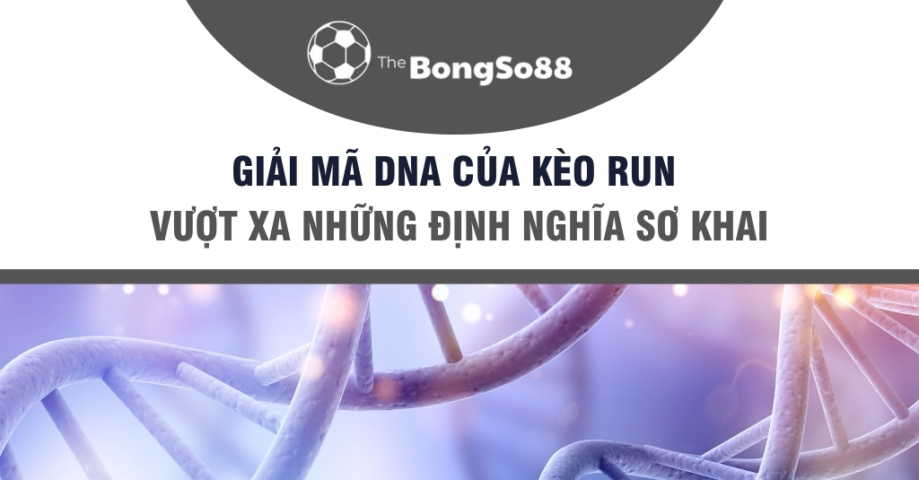Hình ảnh chuỗi DNA và tiêu đề "Giải mã DNA của kèo run vượt xa những định nghĩa sơ khai".
