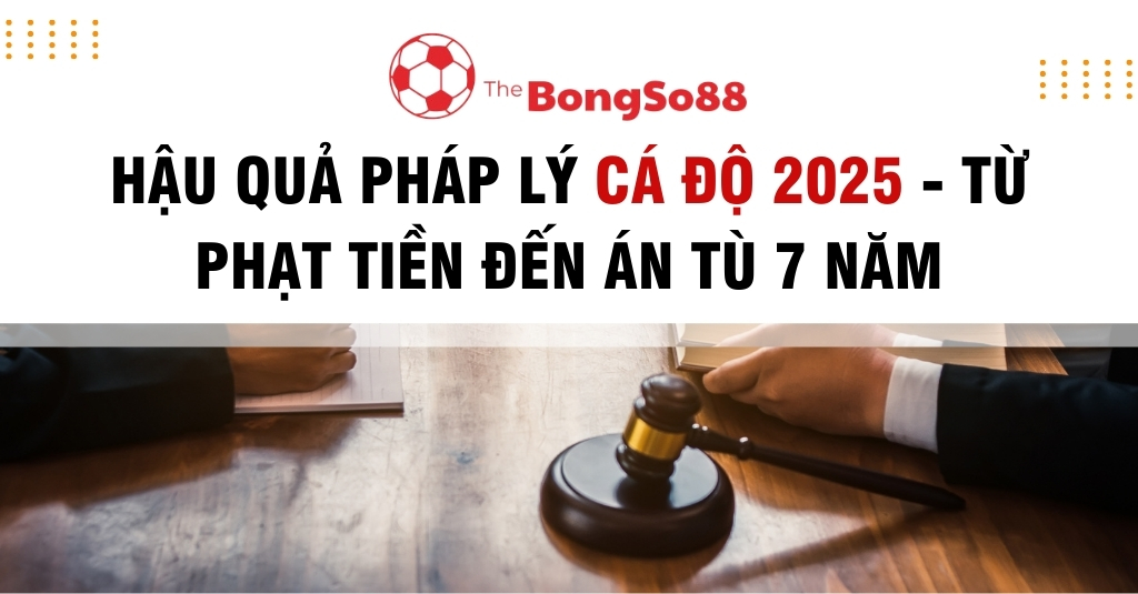 Hậu Quả Pháp Lý Cá Độ 2025 - Từ Phạt Tiền Đến Án Tù 7 Năm
