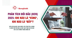 Phân tích đối đầu H2H 2025, phân biệt giữa thông tin "vàng" và "bẫy", minh họa bằng hình ảnh hai người đang thảo luận.