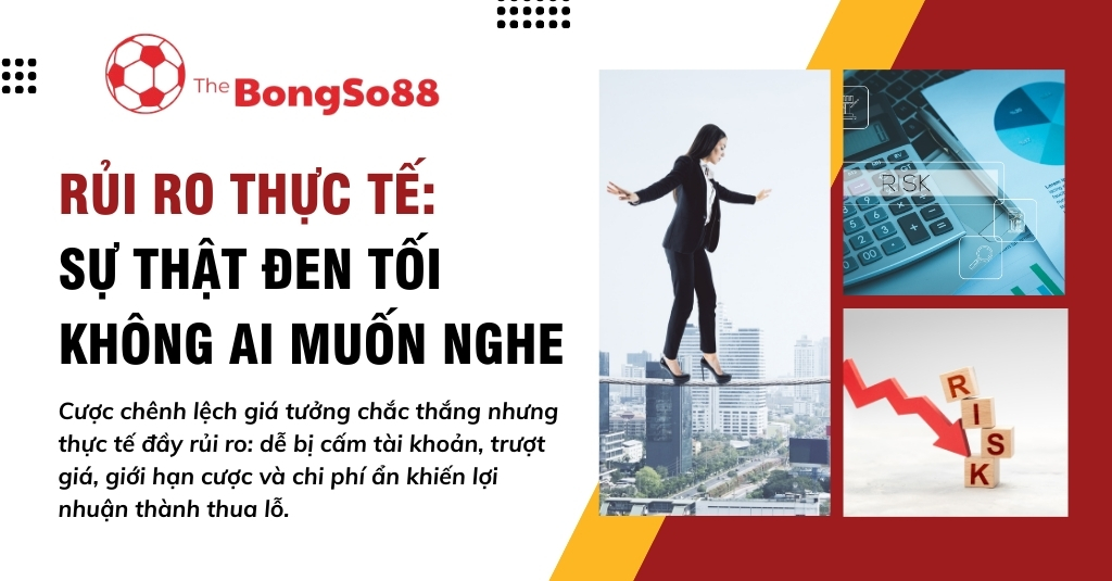 Sự thật về rủi ro cược chênh lệch giá không ai muốn nghe, minh họa bằng hình ảnh người phụ nữ đi trên dây đầy nguy hiểm.