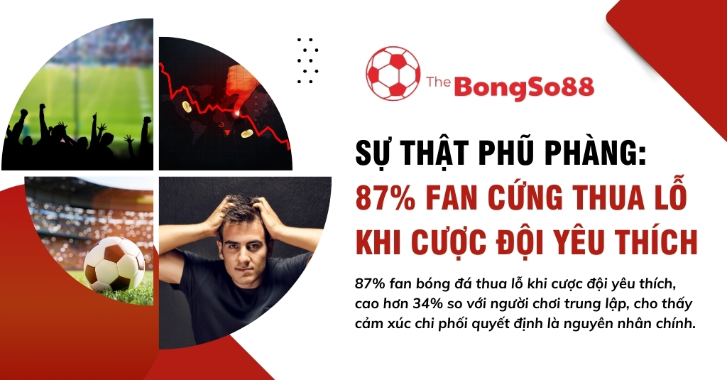 Sự thật phũ phàng: 87% fan cứng thua lỗ khi cược đội yêu thích
