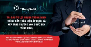 Doanh nhân bảo vệ chữ "investment" bên cạnh biểu đồ tài chính, minh họa cho chiến lược tái đầu tư lợi nhuận và lãi kép năm 2025.