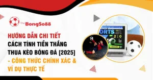 Hướng dẫn cách tính tiền thắng thua kèo bóng đá với công thức chính xác và ví dụ thực tế.