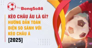 Cầu thủ cầm quả bóng đá bên cạnh tiêu đề "Kèo Châu Âu là gì? Hướng dẫn toàn diện so sánh với Kèo Châu Á".