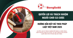 Quyền lợi và trách nhiệm người chơi cá cược theo pháp luật Việt Nam 2025, hướng dẫn chi tiết từ The BongSo88.