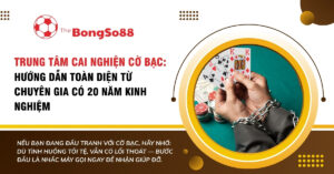 Đôi tay bị xiềng xích cầm bài, banner Trung tâm cai nghiện cờ bạc: Hướng dẫn toàn diện từ chuyên gia 20 năm kinh nghiệm.